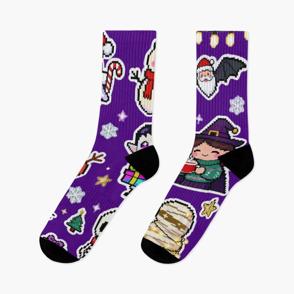 Item preview, Kawaii Pixel Spooky Christmas Characters designed and sold by MuseAI.