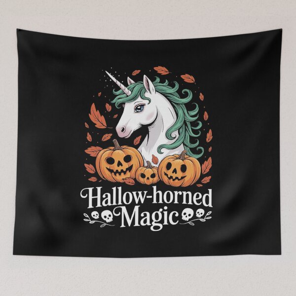 Item preview, Hallow-Horned Magic Spooky Halloween Unicorn  designed and sold by GGrizeldaRivas.