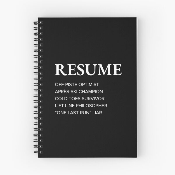 Item preview, Funny Alpine Skier Resume Style Sarcastic Downhill Skiing designed and sold by StrideSuccess.