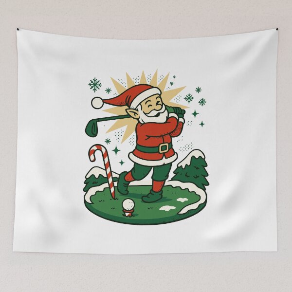 Item preview, Santa Claus Golfing Christmas Fun Holiday designed and sold by LuminOrb.