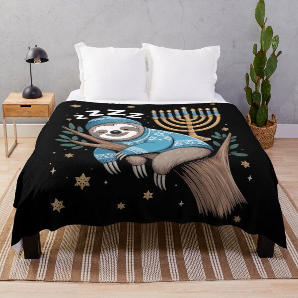 Item preview, Funny Hanukkah Sloth Jewish Chanukah Sleeping Hanukkah designed and sold by brynatshop.