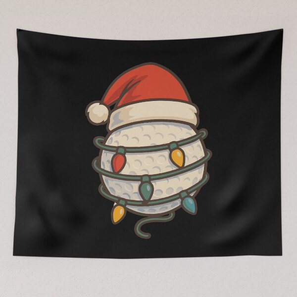 Item preview, Christmas Golf Ball Santa Hat Lights Fun designed and sold by LuminOrb.