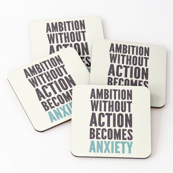 Item preview, Ambition Without Action Becomes Anxiety Quote Retro Vintage designed and sold by hiacynto.
