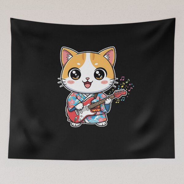 Artikelvorschau, Japanische Kunst: Katzen-Ninja im Ukiyo-e-Anime-Stil, Samurai-Katze entworfen und verkauft von merlinnears.