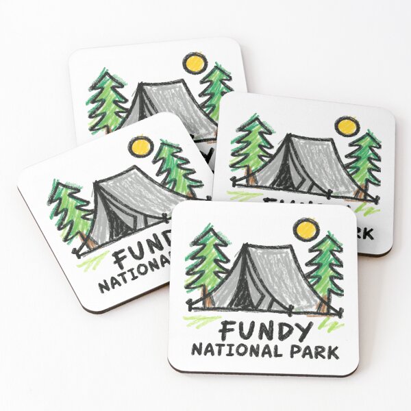Item preview, Hand Drawn Fundy National Park Tidal Cliffs Wilderness Retreat designed and sold by Star3NowForMe.