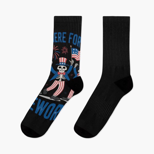 Item preview, Just Here For The Fireworks Skeleton Dancing 4Th Of July  designed and sold by ClassicAnthony.