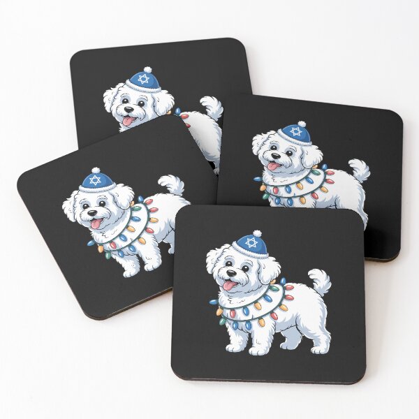 Item preview, Bichon Frise Dreidel Light Hanukkah Happy Chanukkah designed and sold by brynatshop.