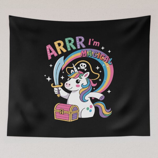 Item preview, I'm Magical Caribbean Freebooter Toddler Girl Unicorn Pirate  designed and sold by GGrizeldaRivas.