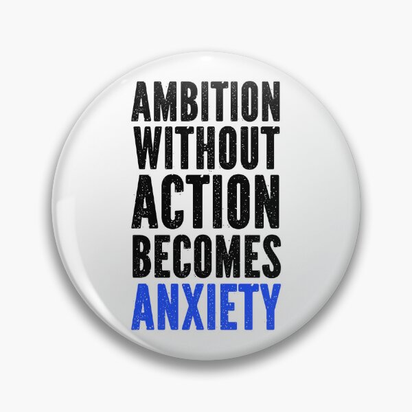 Item preview, Copy of Ambition Without Action Becomes Anxiety Quote Retro Vintage designed and sold by hiacynto.