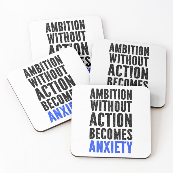 Item preview, Copy of Ambition Without Action Becomes Anxiety Quote Retro Vintage designed and sold by hiacynto.