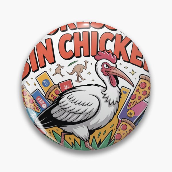 Item preview, Aggressive Bin Chicken Tee - Satirical Aussie Bird Meme Shirt 2025 designed and sold by GeniePixel.