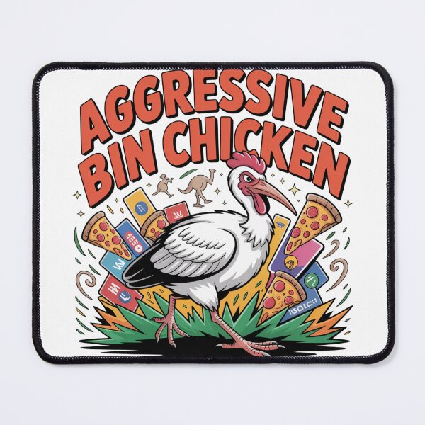 Item preview, Aggressive Bin Chicken Tee - Satirical Aussie Bird Meme Shirt 2025 designed and sold by GeniePixel.