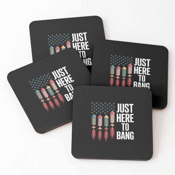 Item preview, Just Here To Bang American Flag Fireworks 4th Of July  designed and sold by ClassicAnthony.