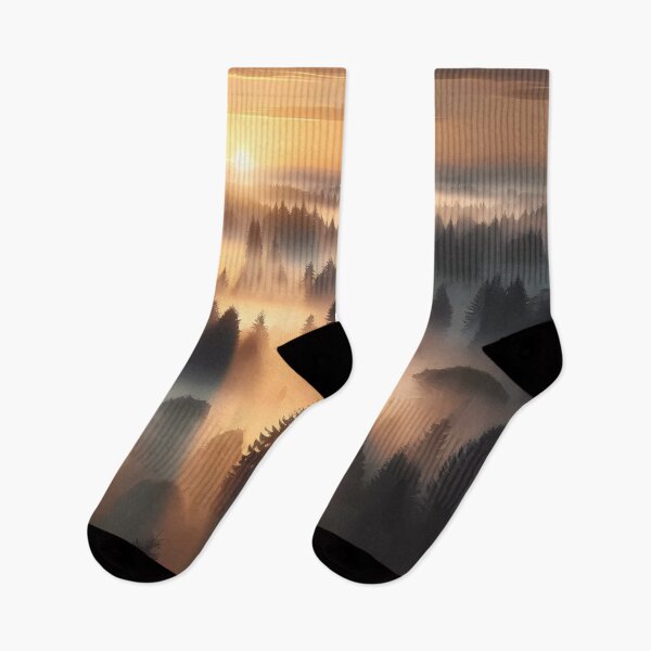 Item preview, Misty Forest Sunrise – Early Morning Sunlight Through Dense Trees and Fog designed and sold by Cultradesign.