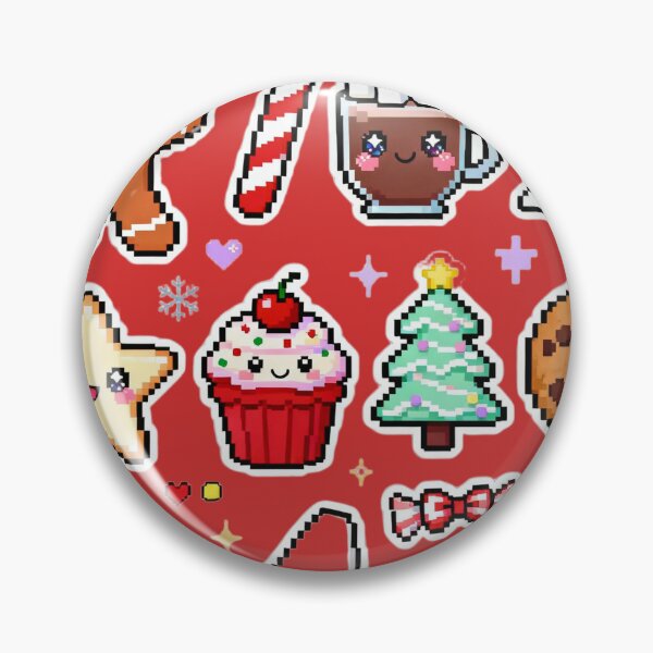 Item preview, Cute Pixel Christmas Treat Sticker Set designed and sold by MuseAI.