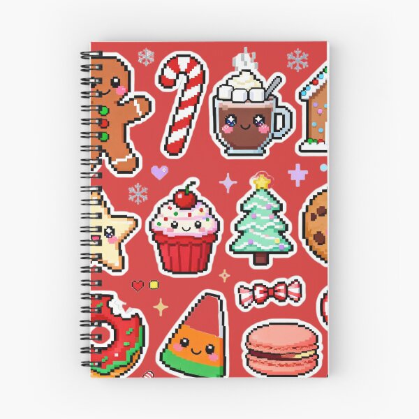 Item preview, Cute Pixel Christmas Treat Sticker Set designed and sold by MuseAI.