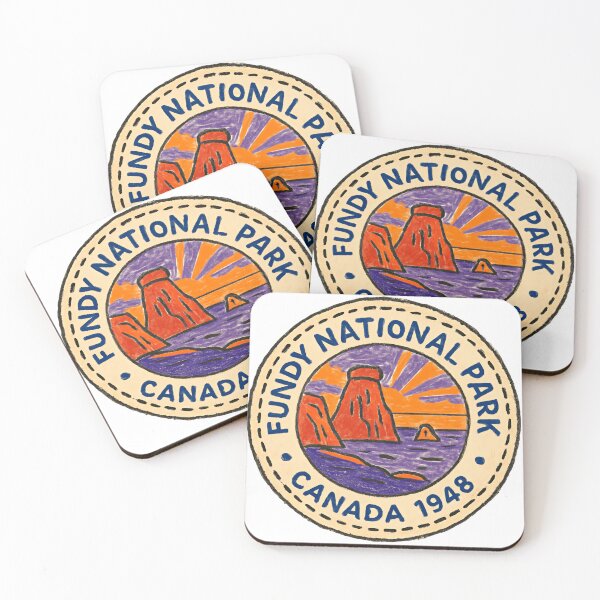 Item preview, Hand Drawn Fundy National Park Pine Coast Maritime Escape Canada est. 1948 designed and sold by Star3NowForMe.