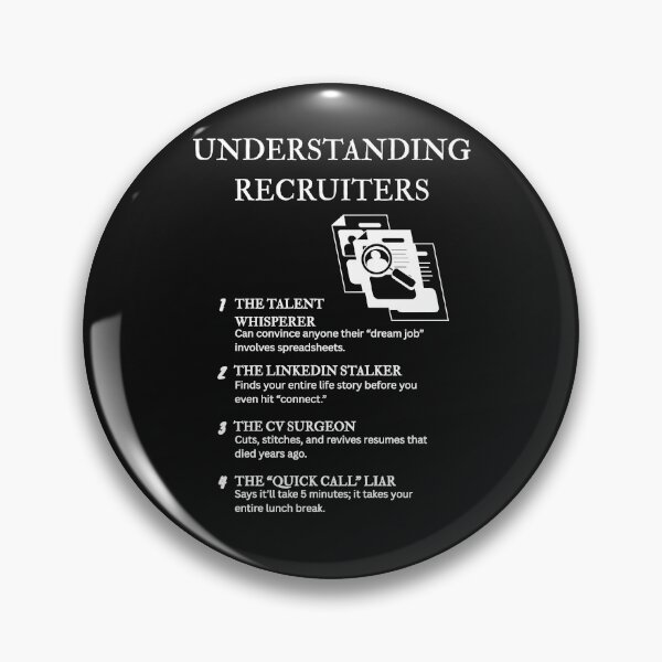 Item preview, Understanding Recruiters – The Talent Whisperers Collection – Black designed and sold by PsyFlow35.