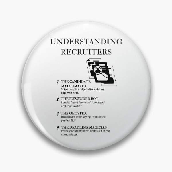 Item preview, Understanding Recruiters – Funny Definitions for Hiring Heroes designed and sold by PsyFlow35.