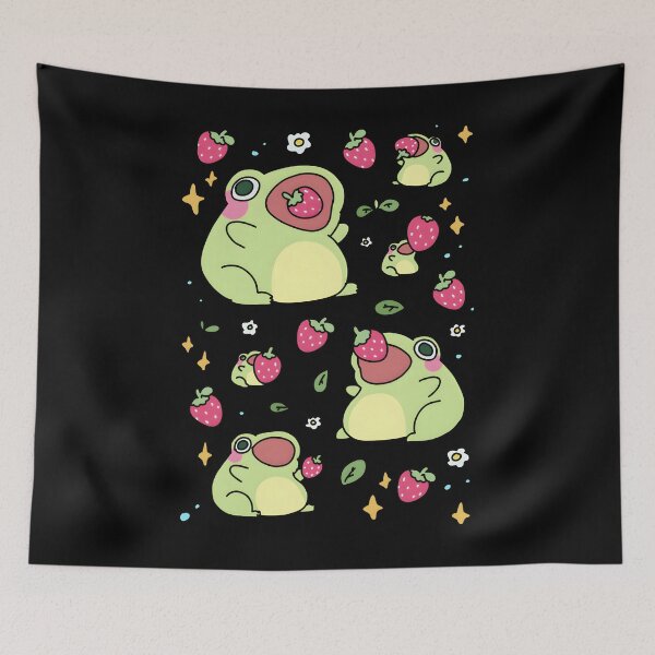 Item preview, Cute Kawaii Pastel Frog with Strawberry designed and sold by JodanySejour.