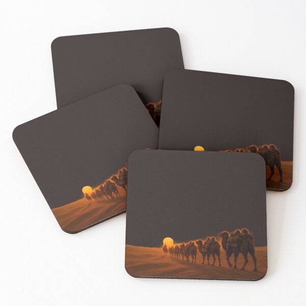Item preview, Camel caravan at sunset designed and sold by Sokono.