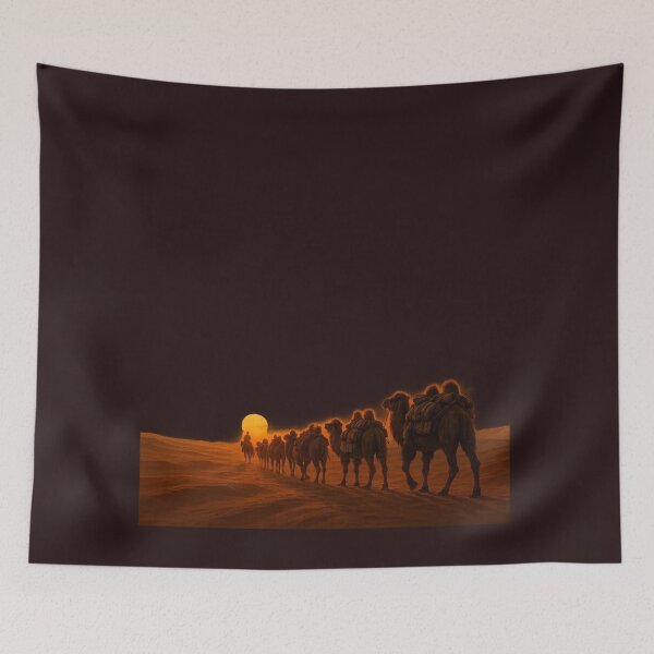 Item preview, Camel caravan at sunset designed and sold by Sokono.