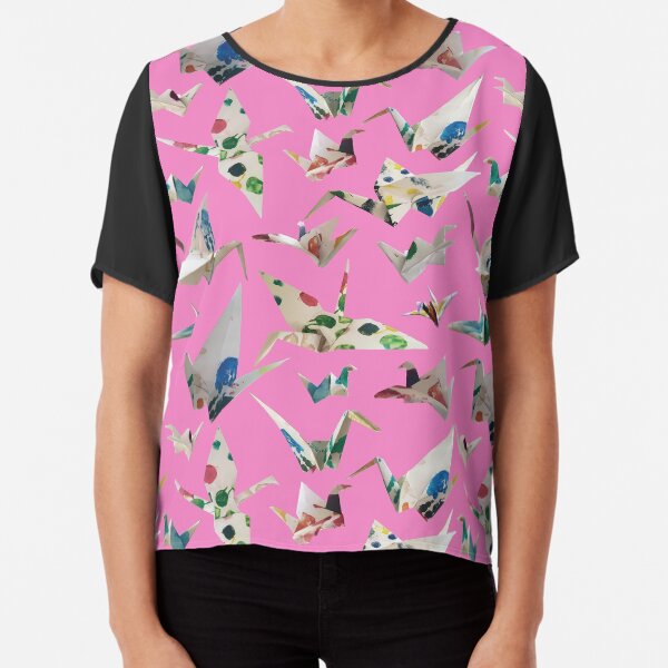 Paper Cranes Blush Chiffon Top