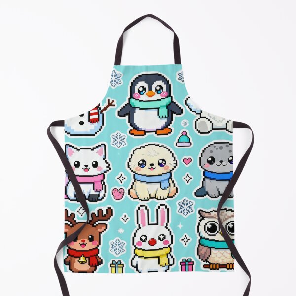 Item preview, Kawaii Pixel Winter Friends Characters designed and sold by MuseAI.