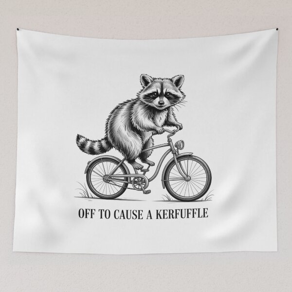 Item preview, Off To Cause A Kerfuffle Raccoon   designed and sold by Veroniadic.