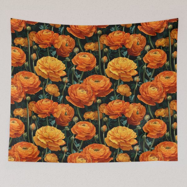 Item preview, Colorful Blooming Ranunculus Illustration For Ranunculus Lovers designed and sold by RoyalStarsPatts.