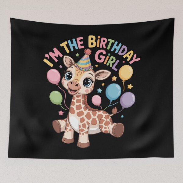 Item preview, I’m the Birthday Girl Cute Giraffe Party designed and sold by Sunset4Bones.