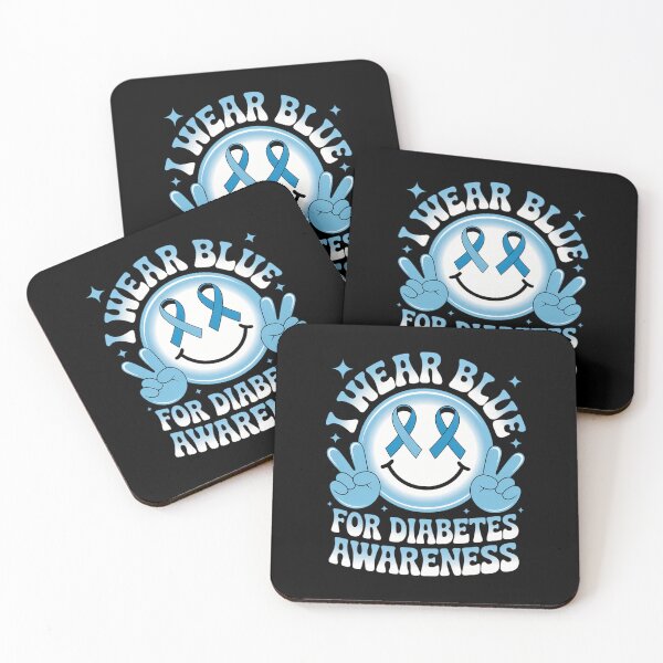Item preview, I Wear Blue For Diabetes Awareness month Smile Face designed and sold by Sunset4Bones.