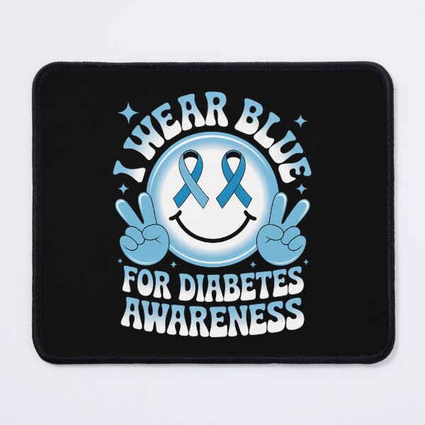 Item preview, I Wear Blue For Diabetes Awareness month Smile Face designed and sold by Sunset4Bones.
