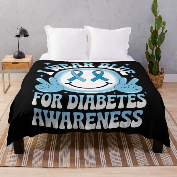 Item preview, I Wear Blue For Diabetes Awareness month Smile Face designed and sold by Sunset4Bones.