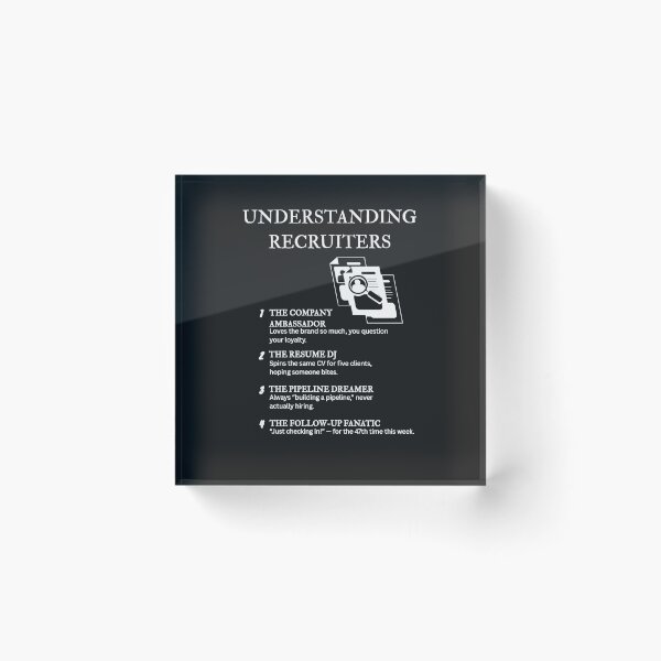 Item preview, Understanding Recruiters – Because “We’ll Get Back to You” Means Never – Black designed and sold by PsyFlow35.