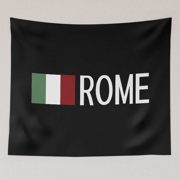 Aperçu de l'œuvre Italie: Drapeau italien et Rome créée et vendue par Jared Davies.