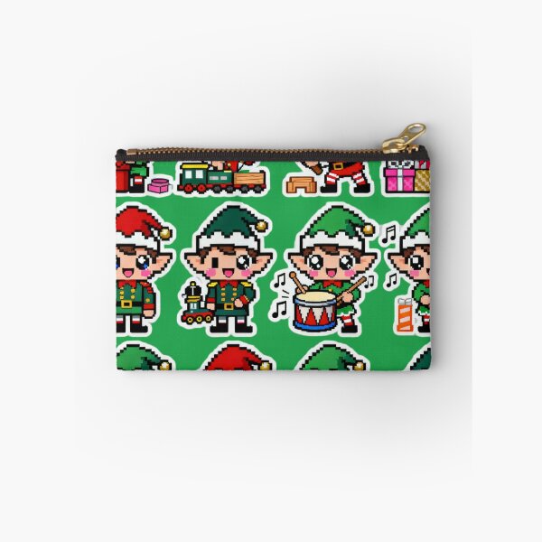 Item preview, Cute Pixel Santa Elf Helpers Kawaii Art designed and sold by MuseAI.
