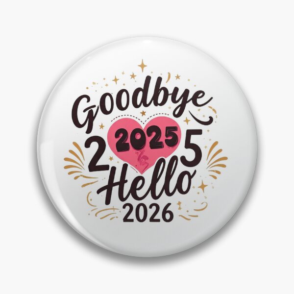 Item preview, Goodbye 2025 Hello 2026 – Festive New Year Typography Design with Heart and Star Accents” designed and sold by PixelVibe782.