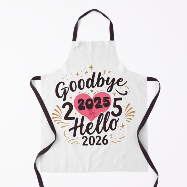 Item preview, Goodbye 2025 Hello 2026 – Festive New Year Typography Design with Heart and Star Accents” designed and sold by PixelVibe782.
