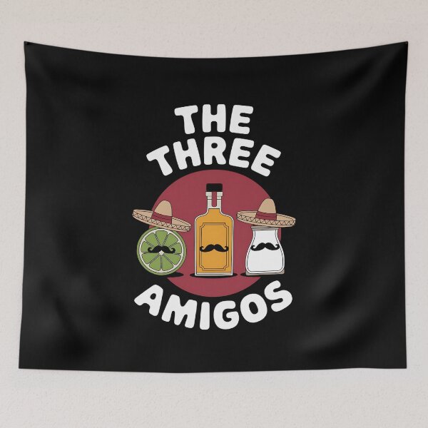 Item preview, The Three Amigos Tequila Salt Lime Spanish Hombre Lover designed and sold by Sunset4Bones.