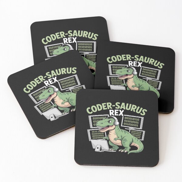 Item preview, Coder-saurus Rex Neon Dino Programmer Gear designed and sold by PeteHomenick.