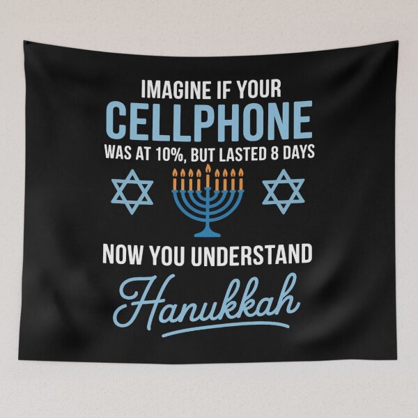 Item preview, Funny cellphone 8 days understand jewish Hanukkah Chanukah designed and sold by Sunset4Bones.