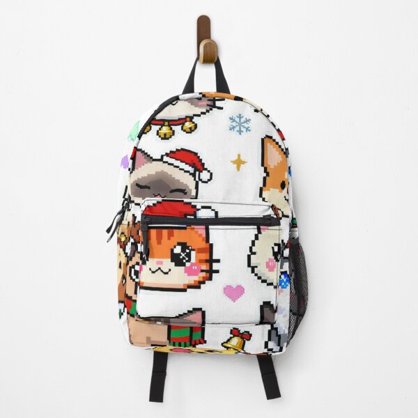 Item preview, Kawaii Pixel Christmas Pets Cute Art designed and sold by MuseAI.