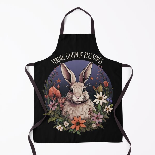 Item preview, Spring Equinox Blessings Bunny Floral Pagan Nature Art designed and sold by MTJ-Mushrooms.