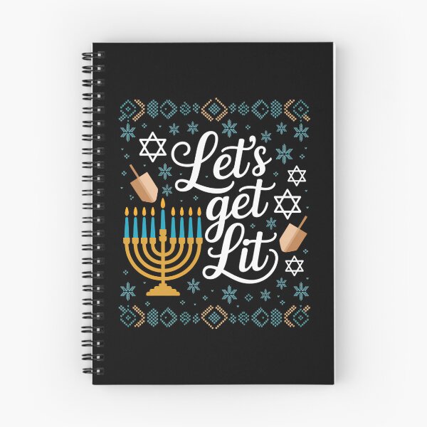 Item preview, Funny Hanukkah Lets Get Lit Menorah designed and sold by Sunset4Bones.