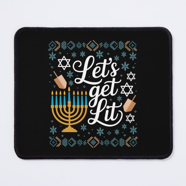 Item preview, Funny Hanukkah Lets Get Lit Menorah designed and sold by Sunset4Bones.
