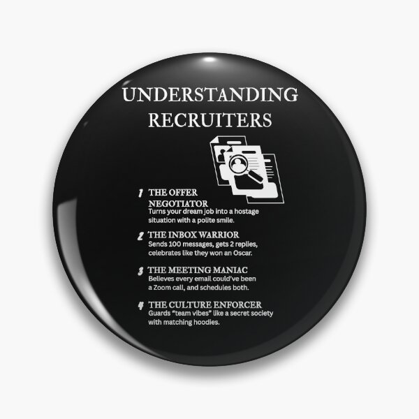 Item preview, Funny Recruiter Quotes – Perfect Gift for HR and Talent Pros – Black designed and sold by PsyFlow35.