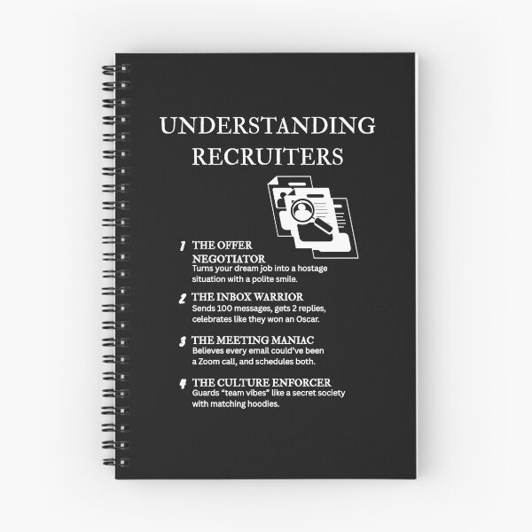 Item preview, Funny Recruiter Quotes – Perfect Gift for HR and Talent Pros – Black designed and sold by PsyFlow35.