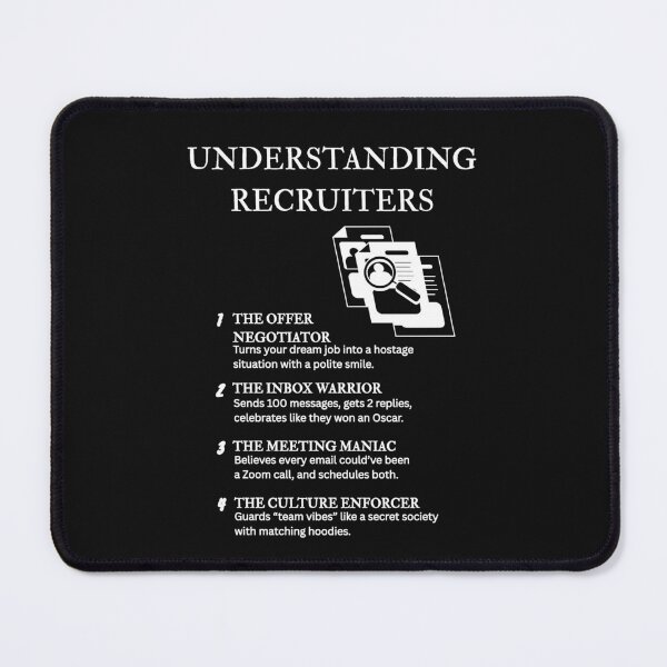 Item preview, Funny Recruiter Quotes – Perfect Gift for HR and Talent Pros – Black designed and sold by PsyFlow35.