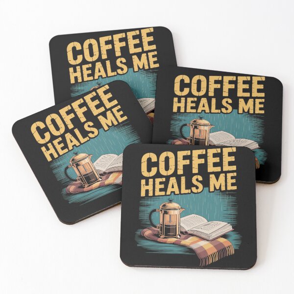 Item preview, Coffee Heals Me French Press Rainy Day Cozy Book designed and sold by PeteHomenick.
